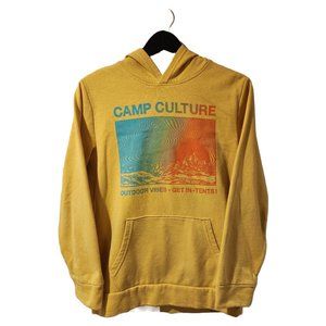 Camp Culture Hoodie Sweatshirt - Mustard Yellow